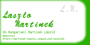 laszlo martinek business card